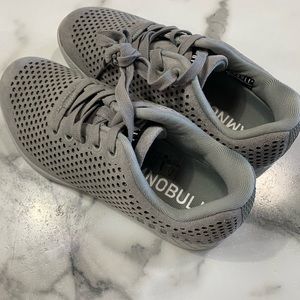 Very cute size 6.5 womens grey in grey suede trainer shoe from Nobull. Sold out!